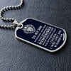 To My Son | Straighten Your Crown | Dog Tag Necklace