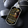 To My Son - Always Have Your Back, DogTag Necklace Gift