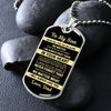 To My Son Gift From Dad | Remember You Only Fail When You Stop Trying | Dog Tag Necklace