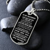 To My Grandson, Follow Your Dreams, DogTag Necklace Gift