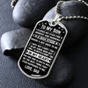 To My Son | Always Carry You In My Heart | Dog Tag Necklace | Gift for Son from Dad