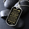 To My Son Gift From Dad | You Are My Son | Dog Tag Necklace