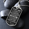 To My Dad Dog Tag Necklace | I Learned From You | Christmas Gift for Dad