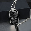 To My Son Dog Tag Necklace | Never Lose | Anniversary Gift For Son From Dad