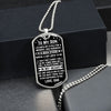 To My Son | Always Carry You In My Heart | Dog Tag Necklace | Gift for Son from Dad