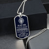 To My Son | Straighten Your Crown | Dog Tag Necklace