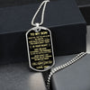 To My Son Gift From Dad | I Will Always Love You | Dog Tag Necklace