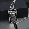 To My Son Gift From Dad | Just Do Your Best | Dog Tag Necklace Military Ball Chain