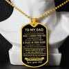 To My Dad - A Place In Your Heart, Dogtag Necklace Gift