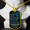 To My Son - Have Your back, DogTag Necklace Gift