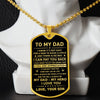 To My Dad - Always Be My Hero, DogTag Necklace Gift