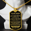To My Mom - A Place In Your Heart, DogTag Necklace Gift