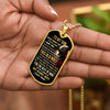 To My Son - Always Have Your Back, DogTag Necklace Gift