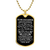 To My Daughter | I Want You To Believe | Dog Tag Necklace Gift From Dad