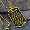 To My Son | Never Lose | Dog Tag Necklace | Gift for Son from Dad