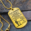 Grandpa To Grandson | Beautiful Inside And Out | Dog Tag Necklace | Christmas Gift For Grandson