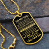 To My Dad - Always Be My Hero, DogTag Necklace Gift