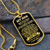 To My Son | Deep In Your Heart | Dog Tag Necklace | Gift for Son from Mom