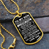 To My Son Gift From Dad | I Believe In You | Dog Tag Necklace