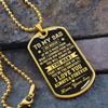 To My Dad Dog Tag Necklace | I Learned From You | Christmas Gift for Dad