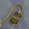 To My Dad | Man To Raise A Child | Dog Tag Necklace