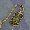 To My Dad Dog Tag Necklace | I Learned From You | Christmas Gift for Dad