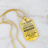 To My Dad | You Are Appreciated | Dog Tag Necklace