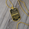 To My Dad | Man To Raise A Child | Dog Tag Necklace
