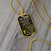 To My Dad | My Loving Father | Dog Tag Necklace