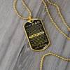To My Dad Dog Tag Necklace | When I Look Back | Father's Day Gift for Dad
