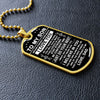 To My Son Gift From Dad | Just Do Your Best | Dog Tag Necklace Military Ball Chain