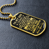 To My Dad Dog Tag Necklace | I Learned From You | Christmas Gift for Dad