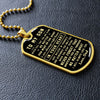 To My Son | Never Forget That | Dog Tag Necklace | Gift For Son From Dad