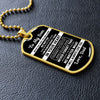 To My Son From Dad | Never Feel That | Dog Tag Necklace