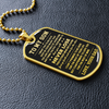 To My Son | Never Lose | Dog Tag Necklace | Gift for Son from Dad