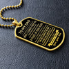 To My Dad - A Place In Your Heart, Dogtag Necklace Gift