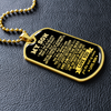 To My Son | Deep In Your Heart | Dog Tag Necklace | Gift for Son from Mom