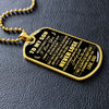 To My Son Dog Tag Necklace | Never Lose | Anniversary Gift For Son From Dad