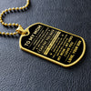 To My Mom - Always Be My Hero, DogTag Necklace Gift