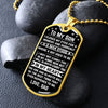 To My Son | Always Carry You In My Heart | Dog Tag Necklace | Gift for Son from Dad