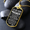 To My Son Gift From Dad | Just Do Your Best | Dog Tag Necklace Military Ball Chain