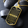 To My Dad Dog Tag Necklace | When I Look Back | Father's Day Gift for Dad
