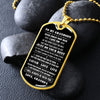 To My Grandson, Follow Your Dreams, DogTag Necklace Gift