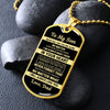 To My Son Gift From Dad | Remember You Only Fail When You Stop Trying | Dog Tag Necklace