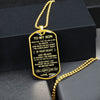 To My Son Gift From Dad | I Will Always Love You | Dog Tag Necklace