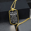 To My Son Gift From Dad | I Believe In You | Dog Tag Necklace