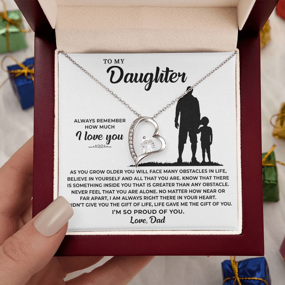 Daughter As You Grow Older, Forever Love Necklace, Gift For Daughter From Dad