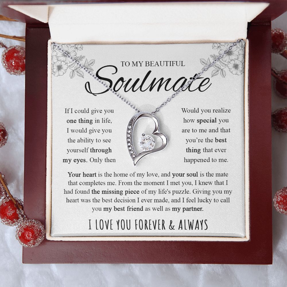 Soulmate Your Heart Is The Home of My Love | Gift For Your Soulmate | Forever Love Necklace