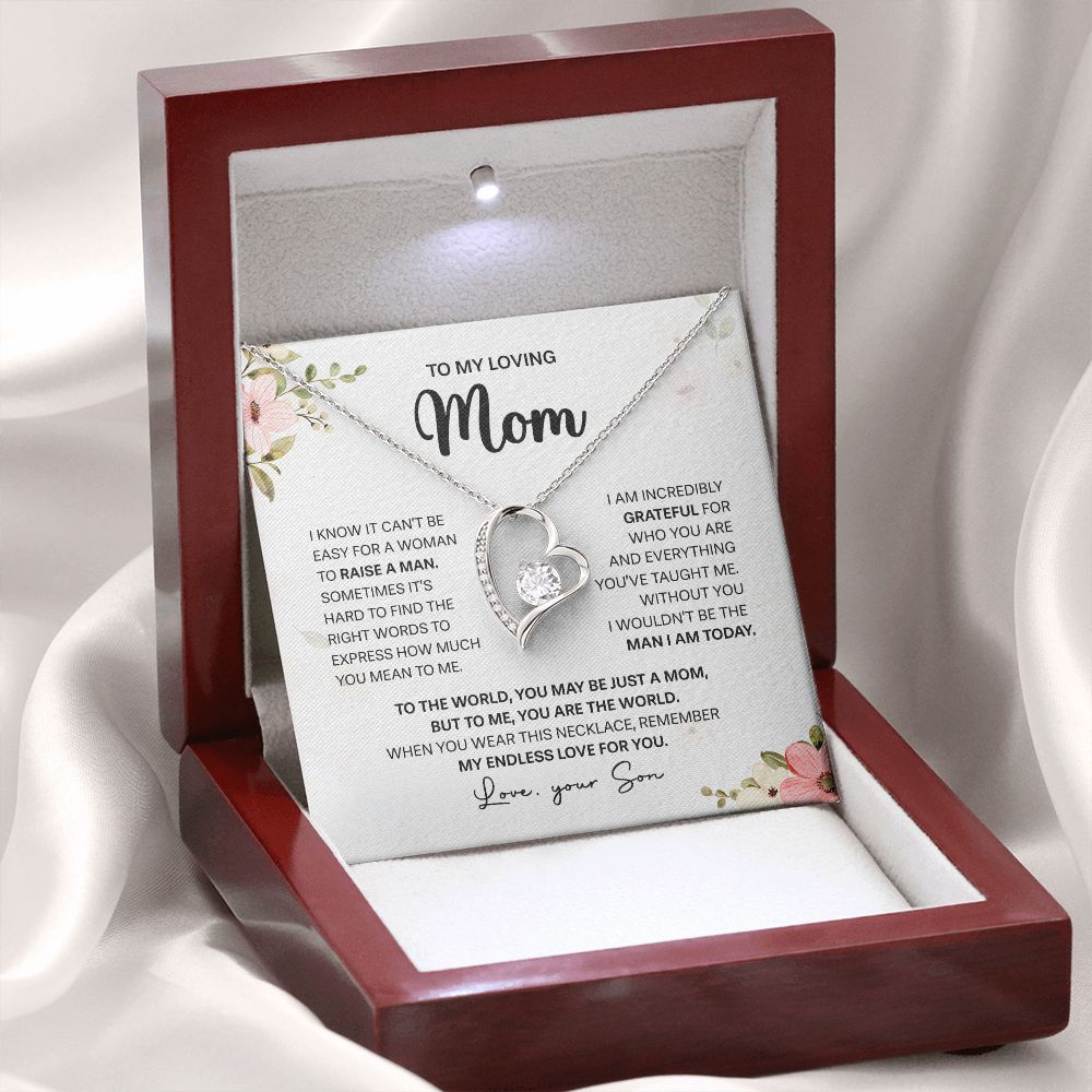 Mom My Endless Love, Forever Love Necklace, Gift For Mom From Son