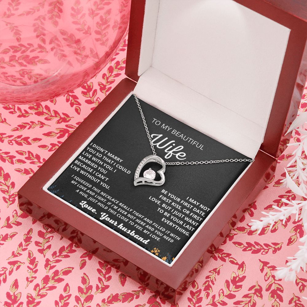 To My Beautiful Wife | Feel My Love | Forever Love Necklace | Best Gifts for Your Wife